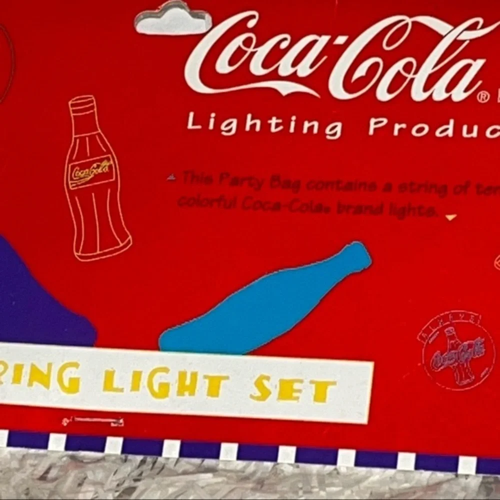 Coca-Cola 14Foot String Light Set with Polar Bear and Coke‎ Bottle Covers